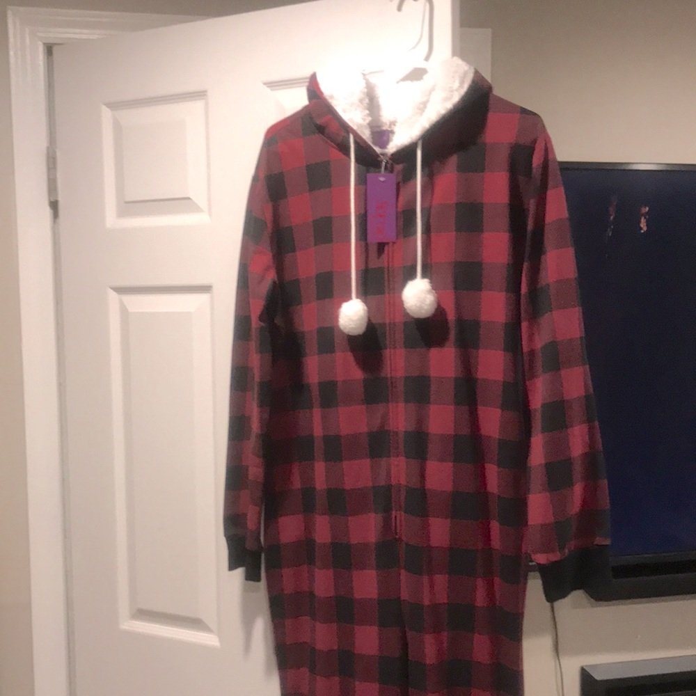 Brand new pajama onesie in Buffalo check